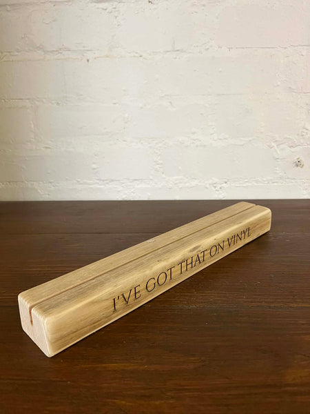 Reclaimed wood vinyl record holder stand