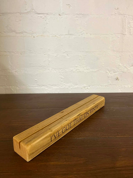 Reclaimed wood vinyl record holder stand