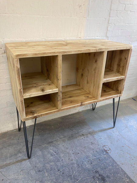 Rustic sideboard / media storage unit on hairpin legs